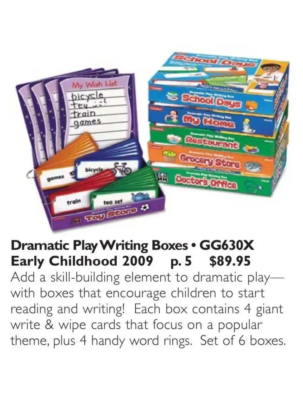 Lakeshore Dramatic Play Writing Boxes - Set of 4